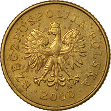 Coin, Poland, Grosz, 2000, Warsaw, EF(40-45), Brass, KM:276