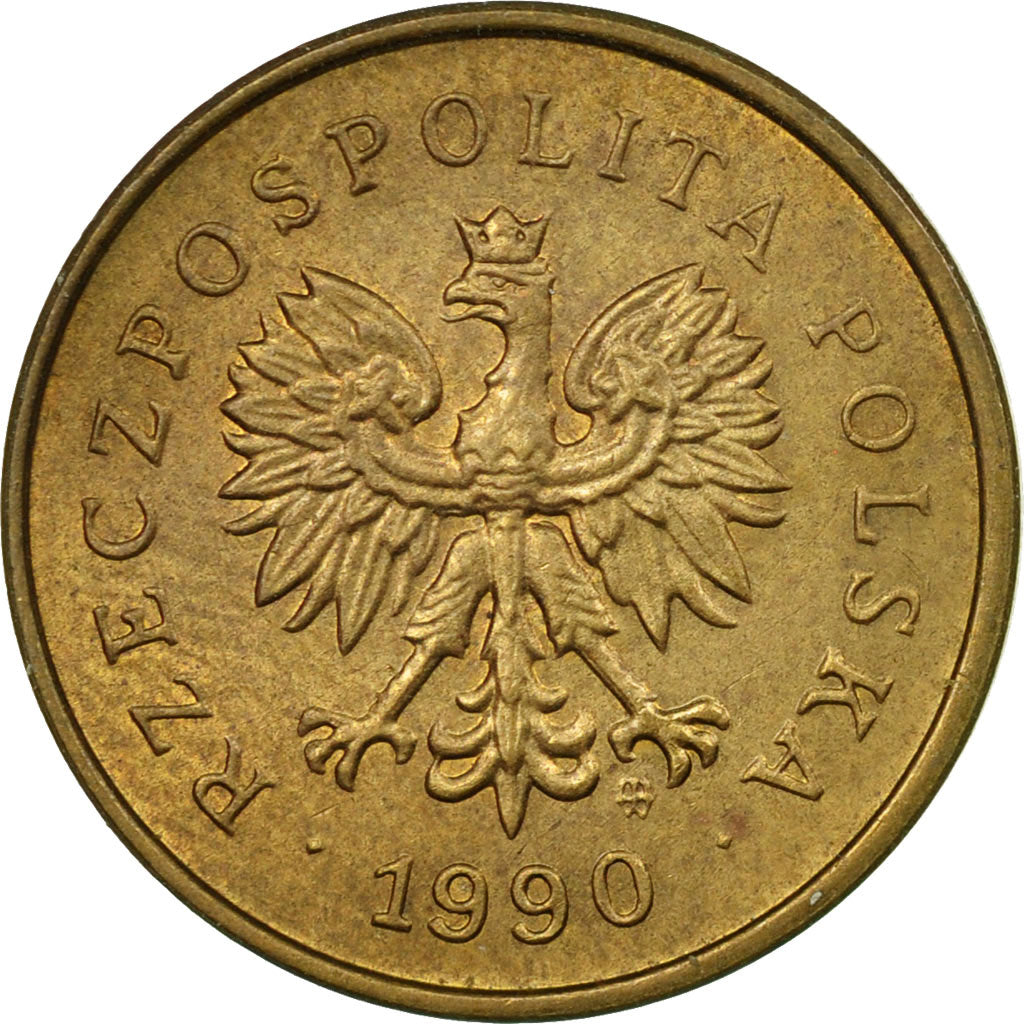 Coin, Poland, 2 Grosze, 1990, Warsaw, EF(40-45), Brass, KM:277