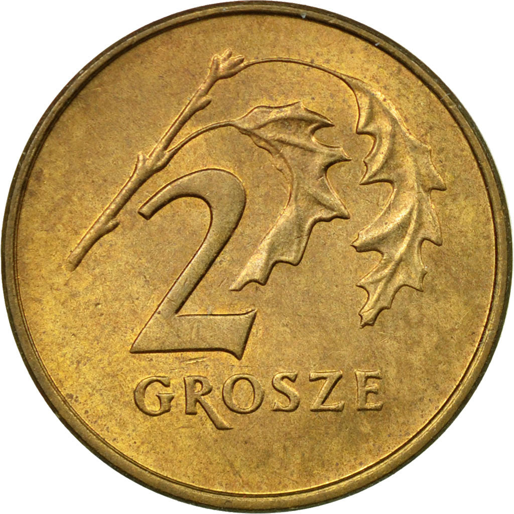 Coin, Poland, 2 Grosze, 1990, Warsaw, EF(40-45), Brass, KM:277