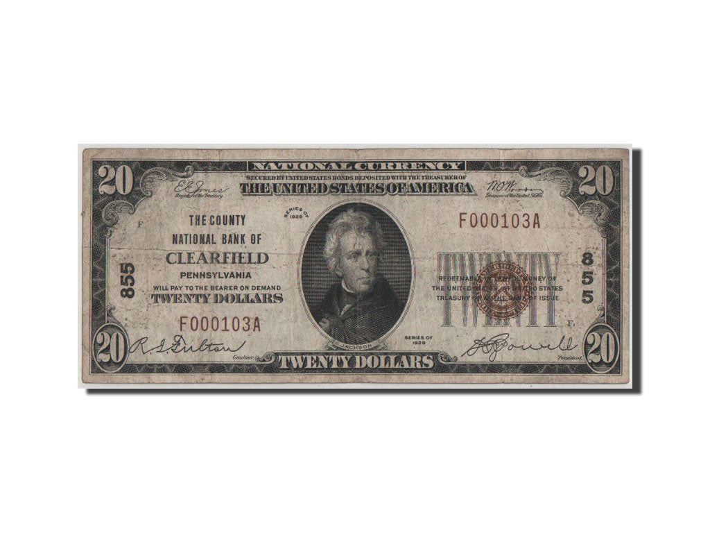 Geldschein, Vereinigte Staaten, 20 Dollars, 1929, S
