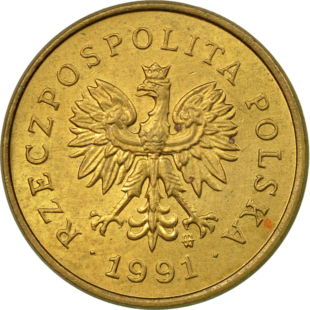 Coin, Poland, 2 Grosze, 1991, Warsaw, EF(40-45), Brass, KM:277