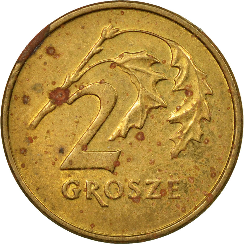 Coin, Poland, 2 Grosze, 1997, Warsaw, EF(40-45), Brass, KM:277