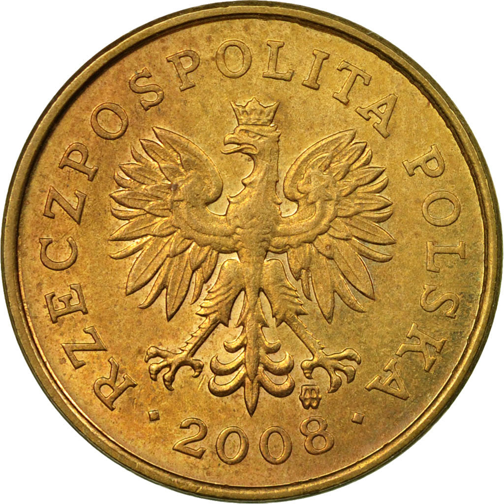 Moneta, Polonia, 2 Grosze, 2008, Warsaw, BB, Ottone, KM:277