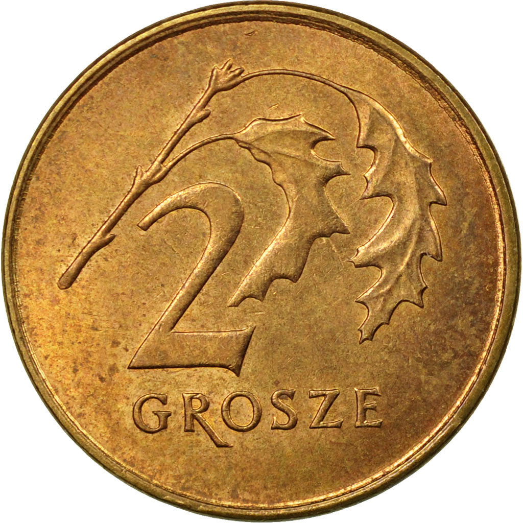 Moneta, Polonia, 2 Grosze, 2008, Warsaw, BB, Ottone, KM:277