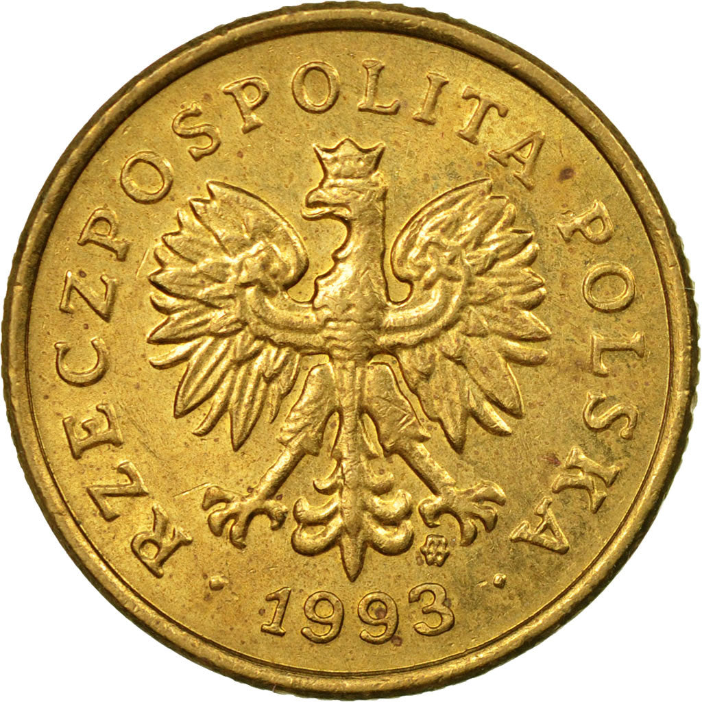 Monnaie, Pologne, 5 Groszy, 1993, Warsaw, TTB, Laiton, KM:278