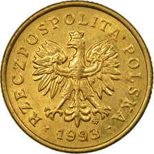 Monnaie, Pologne, 5 Groszy, 1993, Warsaw, TTB, Laiton, KM:278