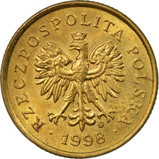 Münze, Polen, 5 Groszy, 1998, Warsaw, SS, Messing, KM:278