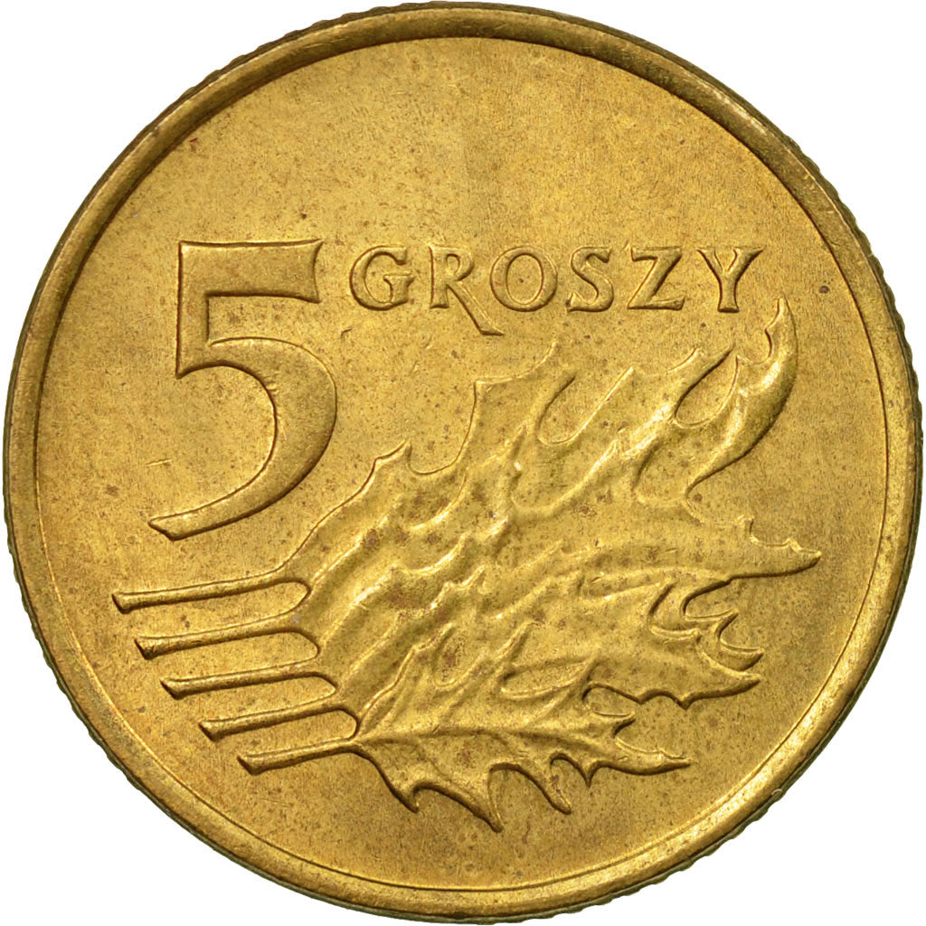 Münze, Polen, 5 Groszy, 1998, Warsaw, SS, Messing, KM:278