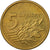 Moneda, Polonia, 5 Groszy, 2001, Warsaw, MBC, Latón, KM:278