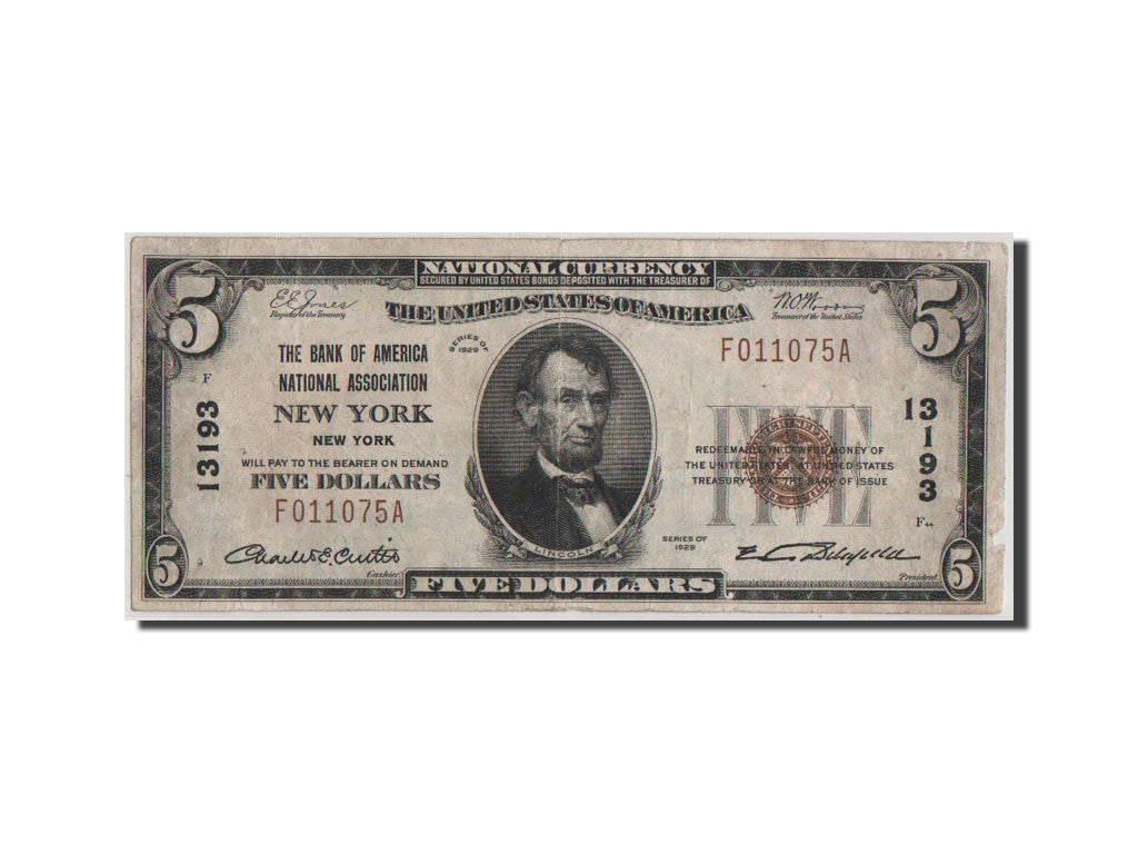 Banknote, United States, 5 Dollars, 1929, VF(20-25)