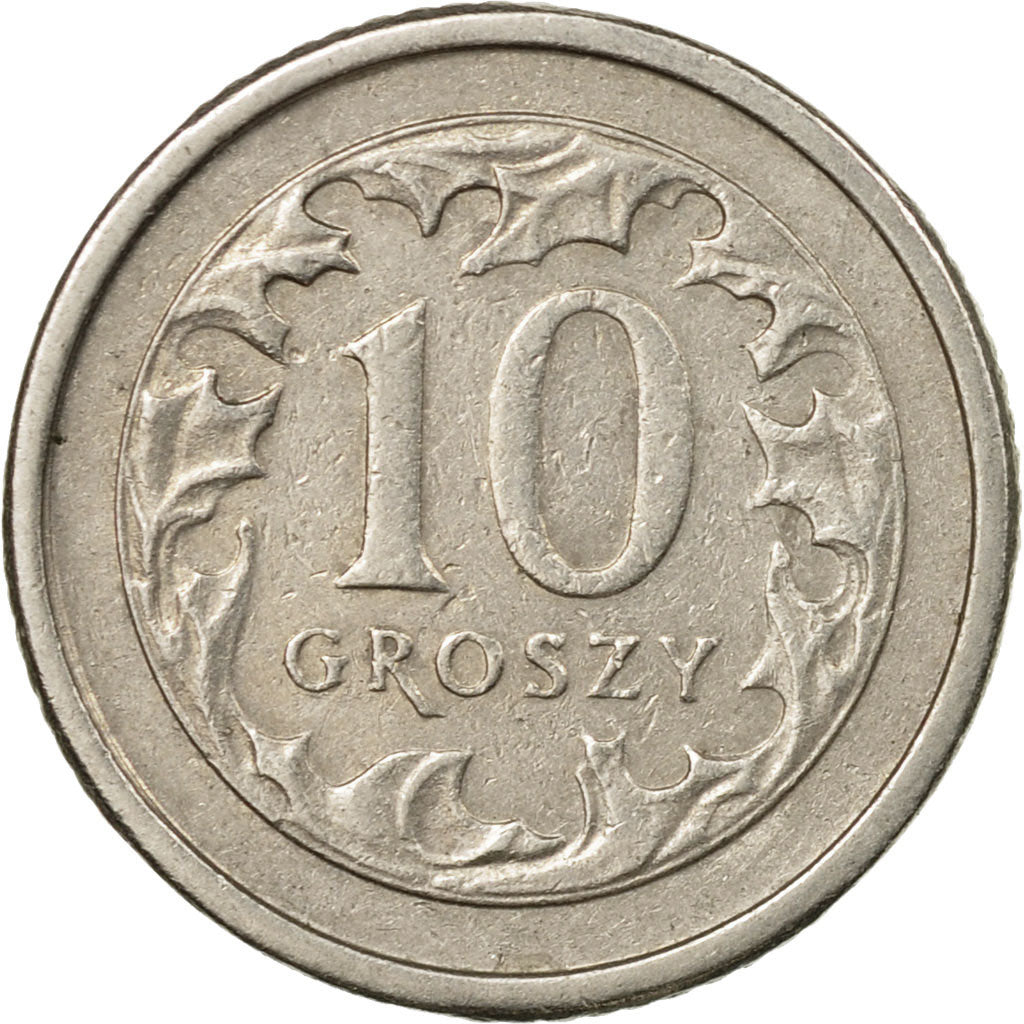 Coin, Poland, 10 Groszy, 1999, Warsaw, EF(40-45), Copper-nickel, KM:279