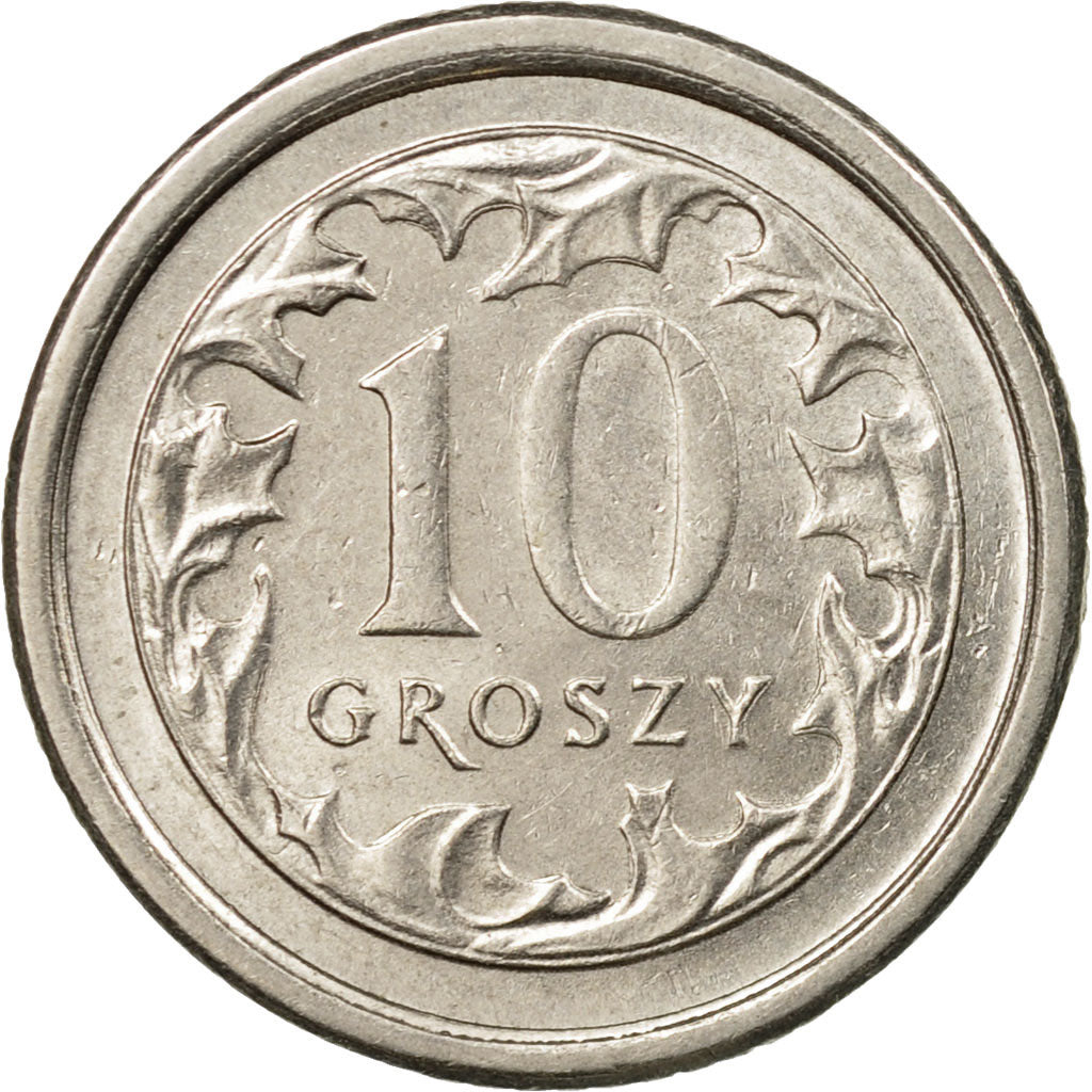 Coin, Poland, 10 Groszy, 1999, Warsaw, EF(40-45), Copper-nickel, KM:279