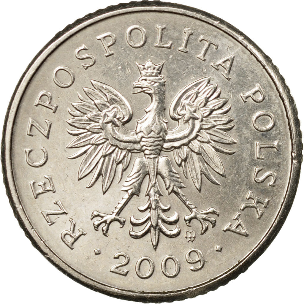 Coin, Poland, 10 Groszy, 2009, Warsaw, EF(40-45), Copper-nickel, KM:279