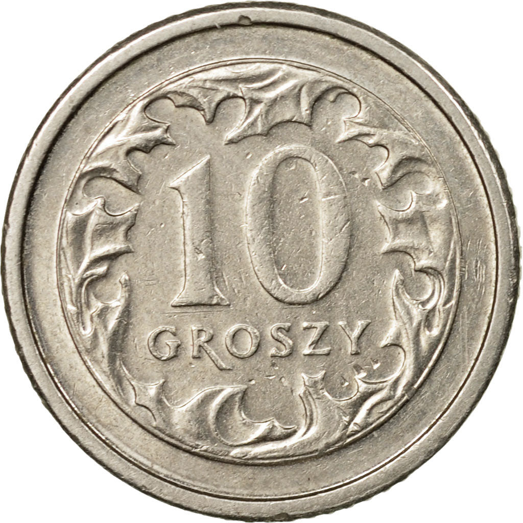 Coin, Poland, 10 Groszy, 2006, Warsaw, EF(40-45), Copper-nickel, KM:279