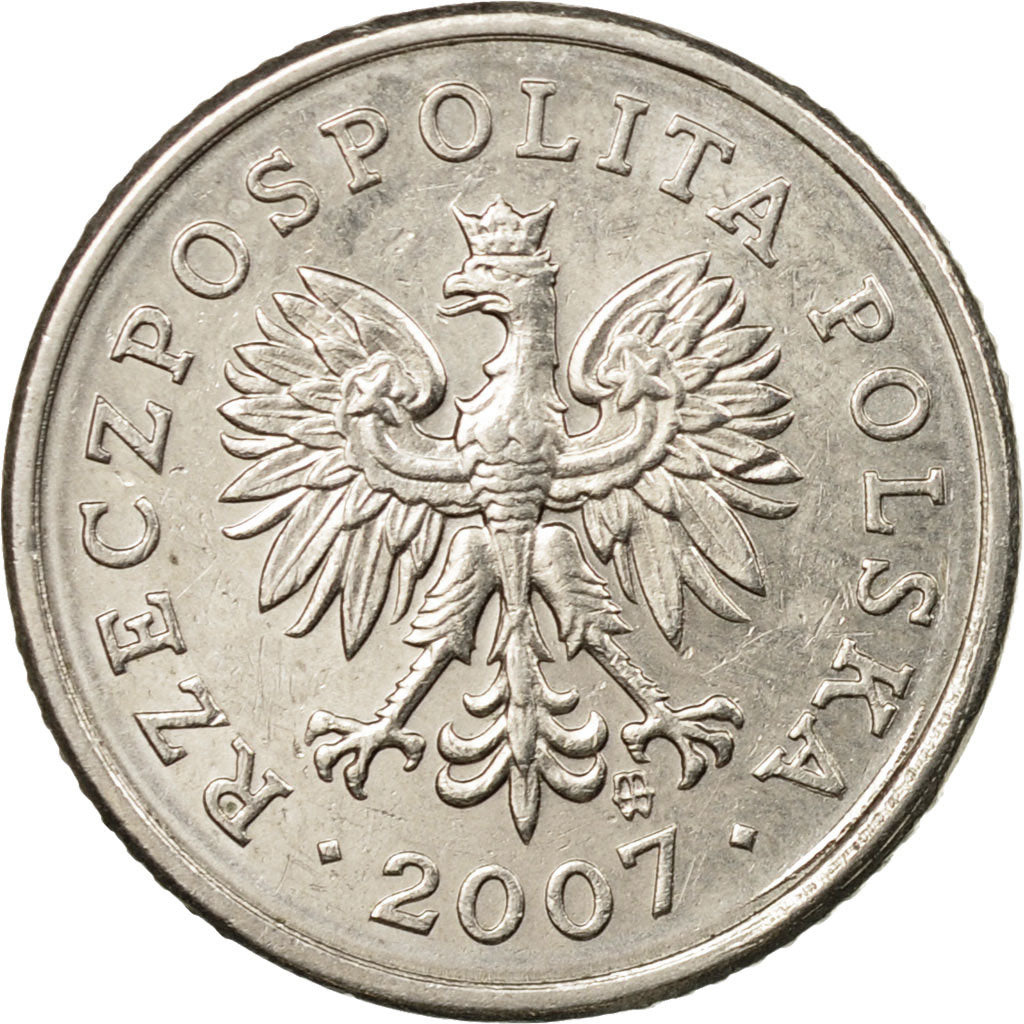 Moneta, Polonia, 10 Groszy, 2007, Warsaw, BB, Rame-nichel, KM:279