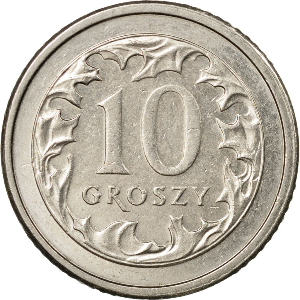 Moneta, Polonia, 10 Groszy, 2007, Warsaw, BB, Rame-nichel, KM:279
