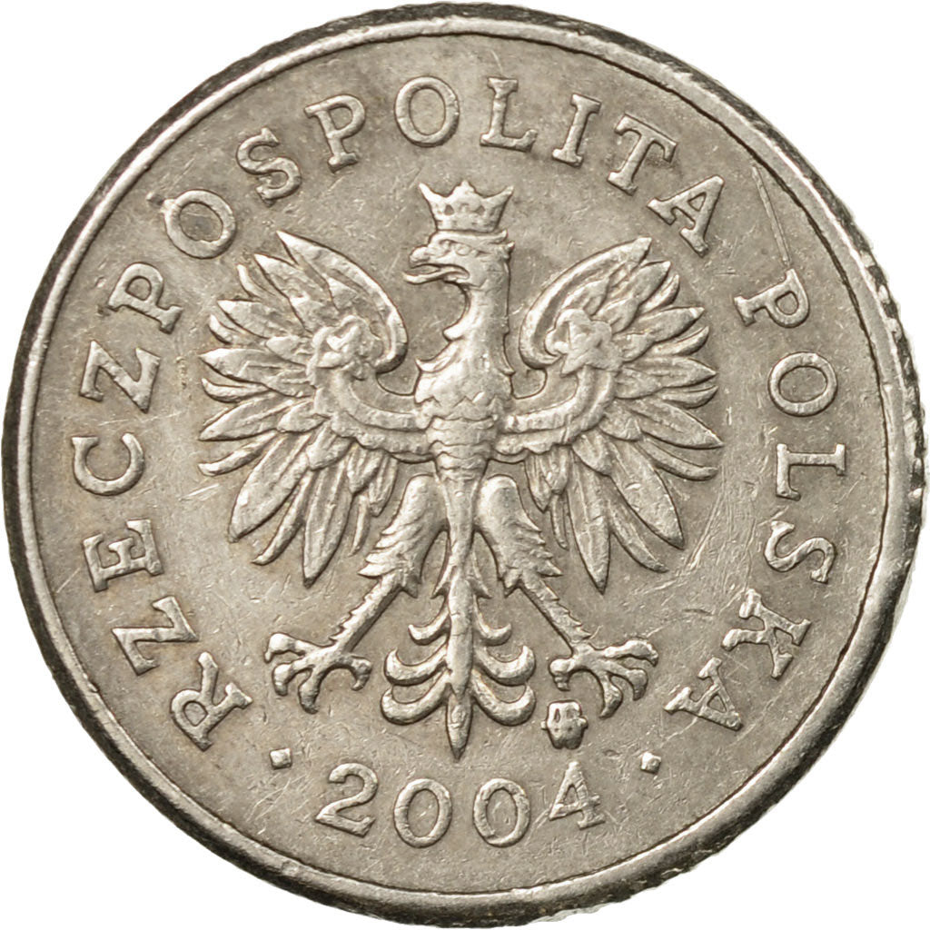 Moneta, Polonia, 10 Groszy, 2004, Warsaw, BB, Rame-nichel, KM:279