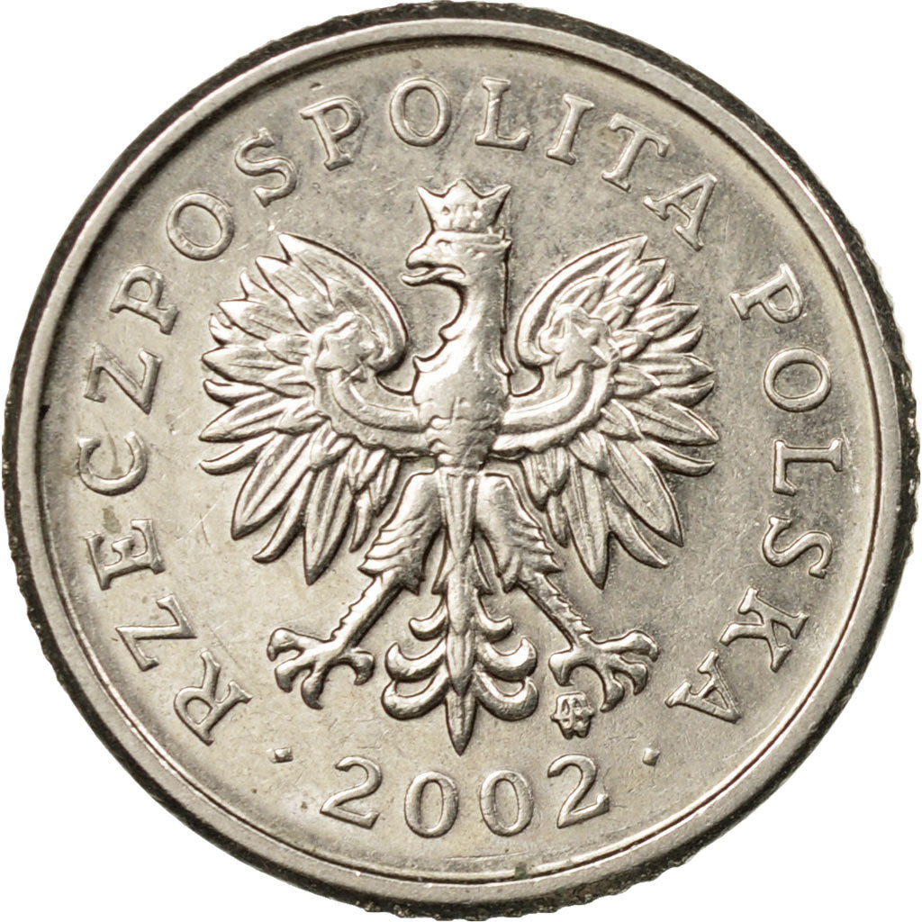Coin, Poland, 10 Groszy, 2002, Warsaw, EF(40-45), Copper-nickel, KM:279