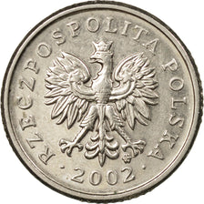 Coin, Poland, 10 Groszy, 2002, Warsaw, EF(40-45), Copper-nickel, KM:279