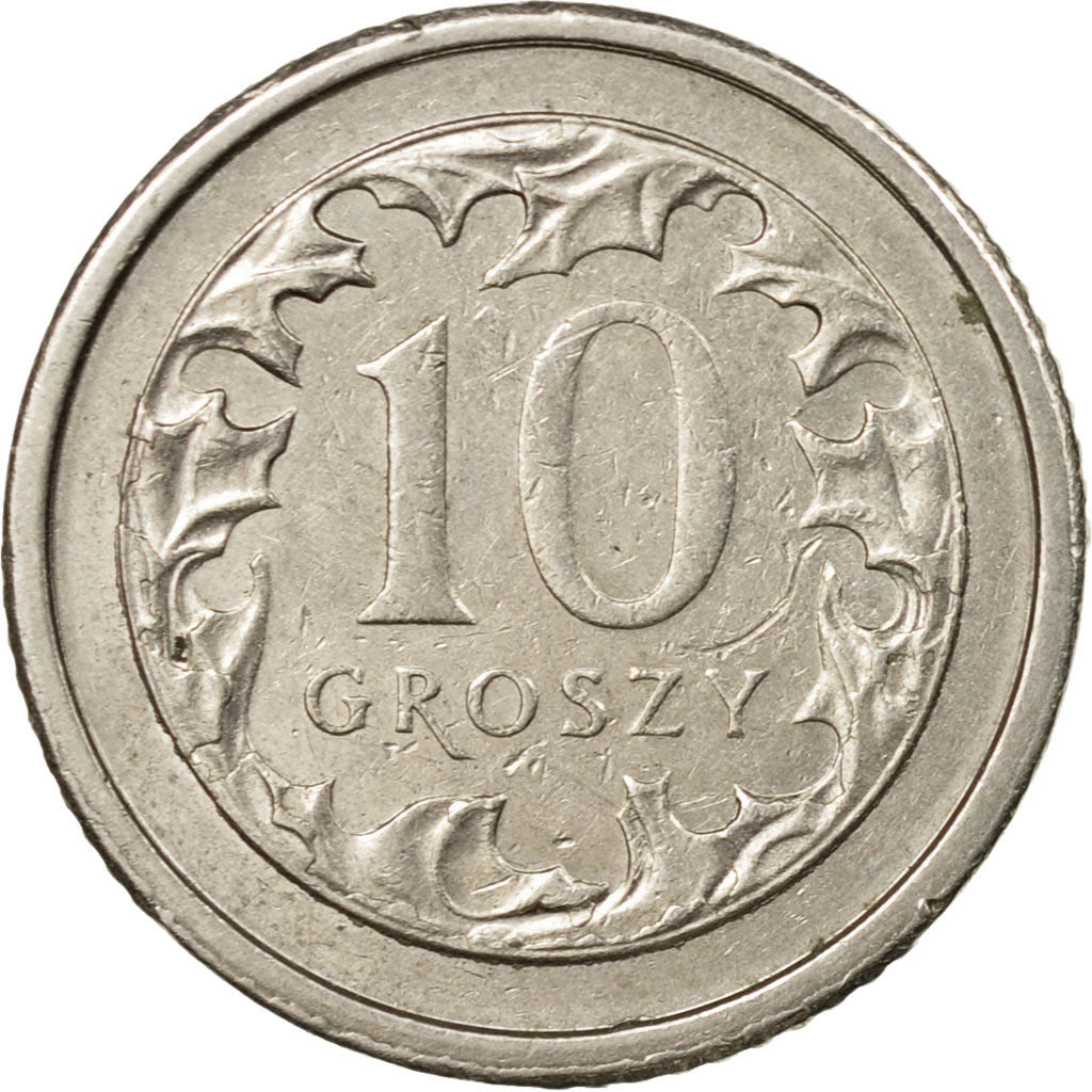 Coin, Poland, 10 Groszy, 2005, Warsaw, EF(40-45), Copper-nickel, KM:279