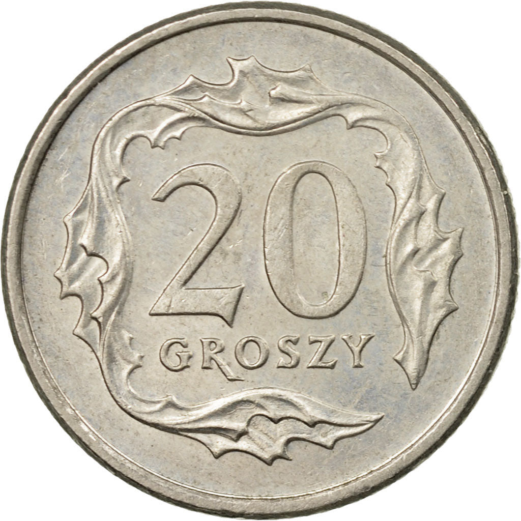 Coin, Poland, 20 Groszy, 1990, Warsaw, EF(40-45), Copper-nickel, KM:280