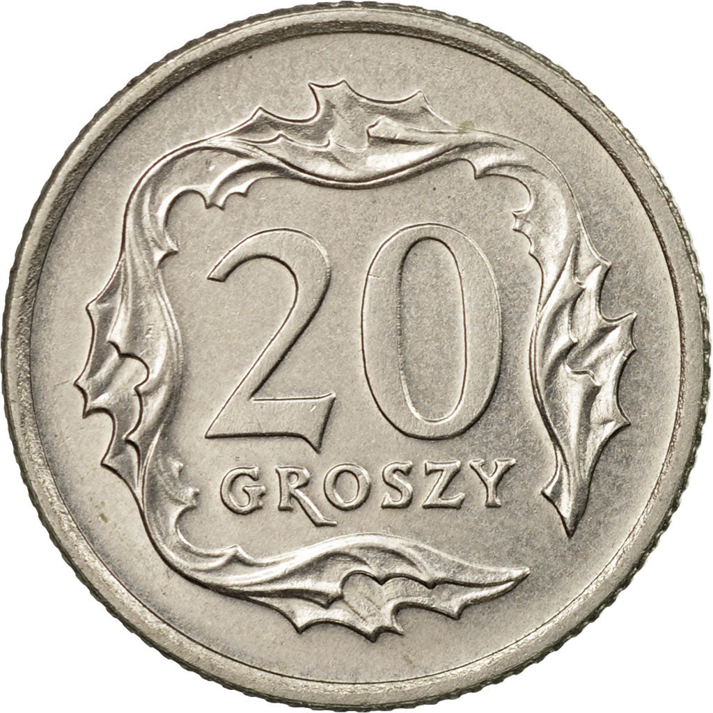 Coin, Poland, 20 Groszy, 1991, Warsaw, EF(40-45), Copper-nickel, KM:280