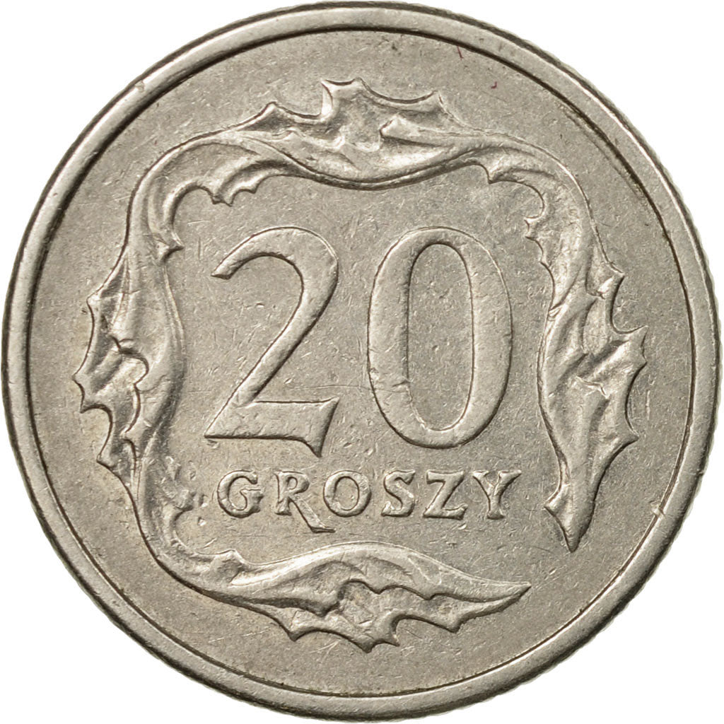 Coin, Poland, 20 Groszy, 1999, Warsaw, EF(40-45), Copper-nickel, KM:280