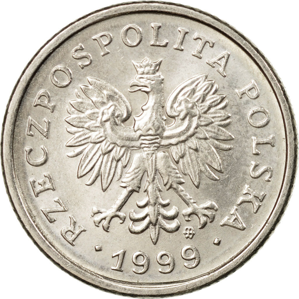 Coin, Poland, 20 Groszy, 1999, Warsaw, EF(40-45), Copper-nickel, KM:280