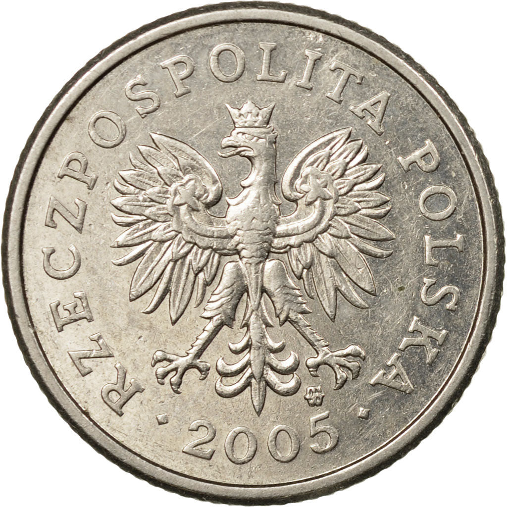 Coin, Poland, 20 Groszy, 2005, Warsaw, EF(40-45), Copper-nickel, KM:280