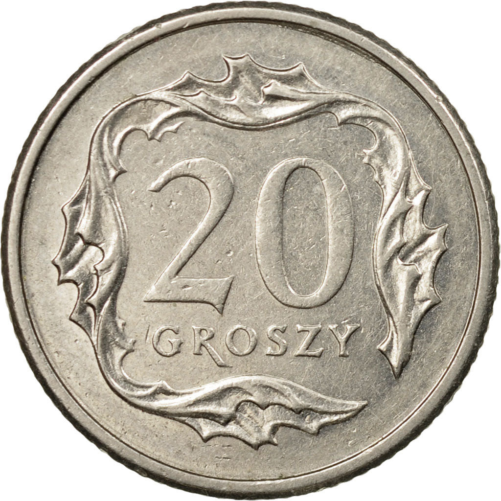 Coin, Poland, 20 Groszy, 2005, Warsaw, EF(40-45), Copper-nickel, KM:280