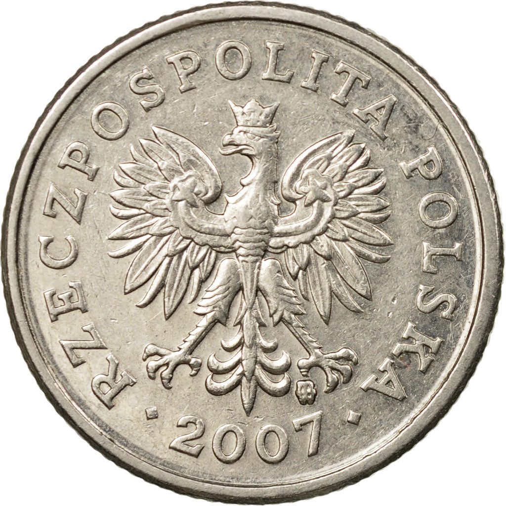 Moneta, Polonia, 20 Groszy, 2007, Warsaw, BB, Rame-nichel, KM:280