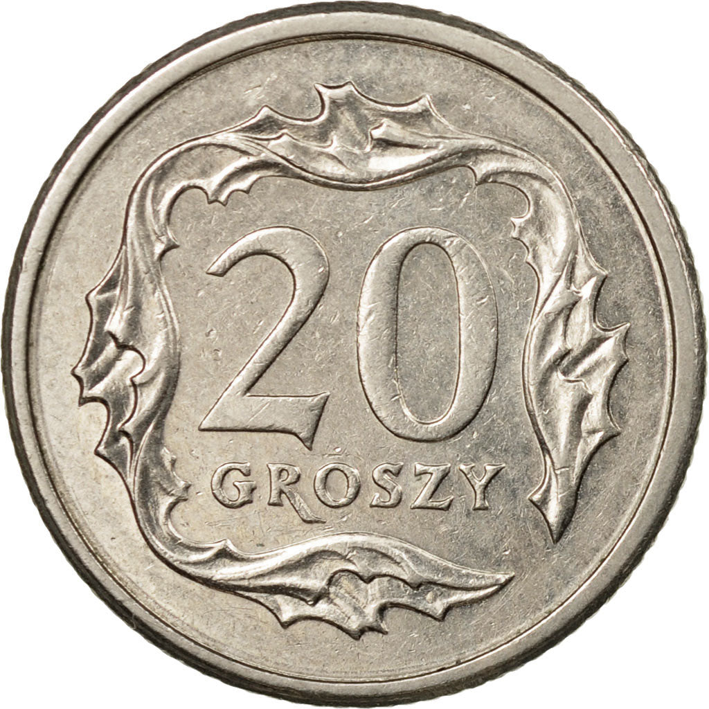 Moneta, Polonia, 20 Groszy, 2007, Warsaw, BB, Rame-nichel, KM:280