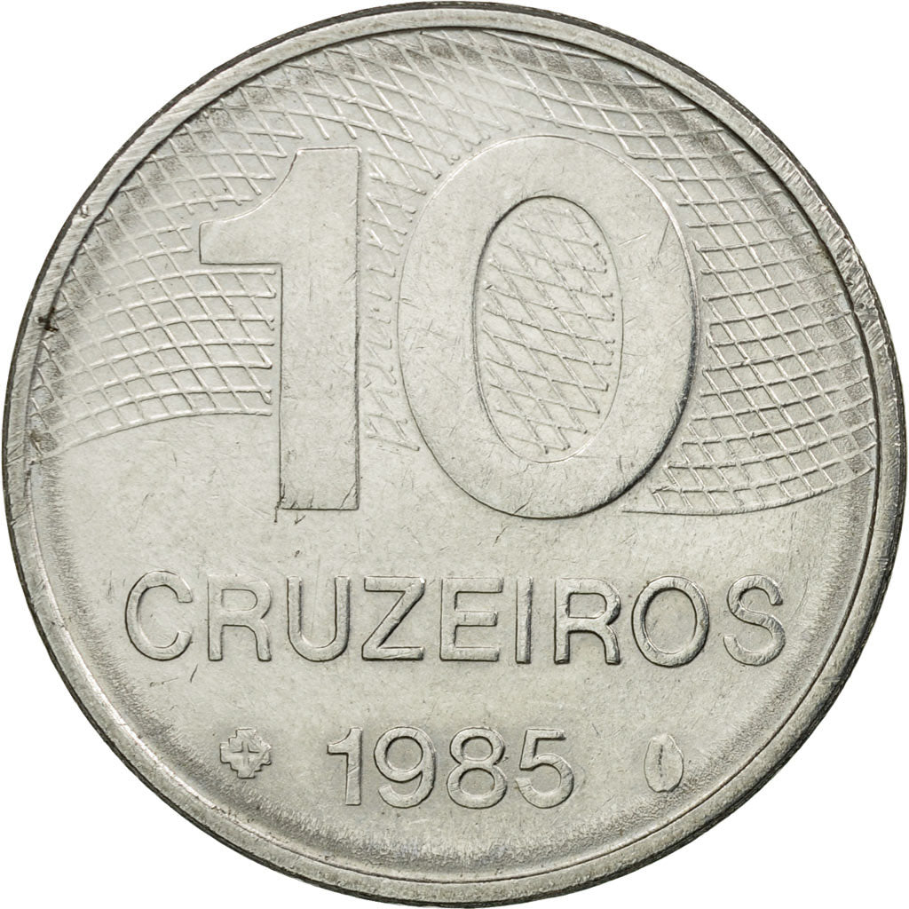 Monnaie, Brésil, 10 Cruzeiros, 1986, TTB, Stainless Steel, KM:592.2