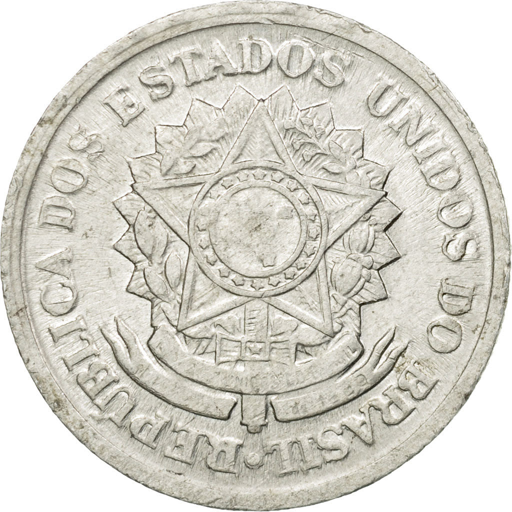Coin, Brazil, 2 Cruzeiros, 1958, EF(40-45), Aluminum-Bronze, KM:568
