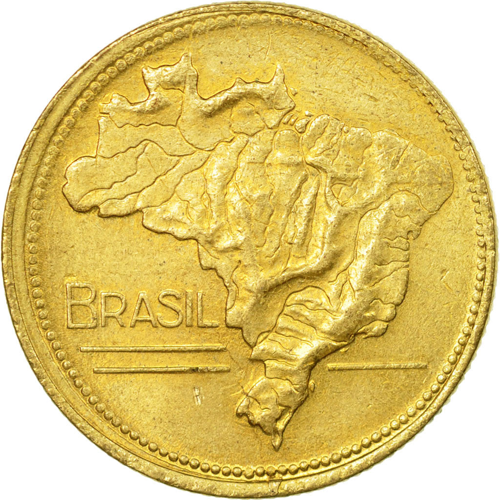 Coin, Brazil, 2 Cruzeiros, 1945, EF(40-45), Aluminum-Bronze, KM:559