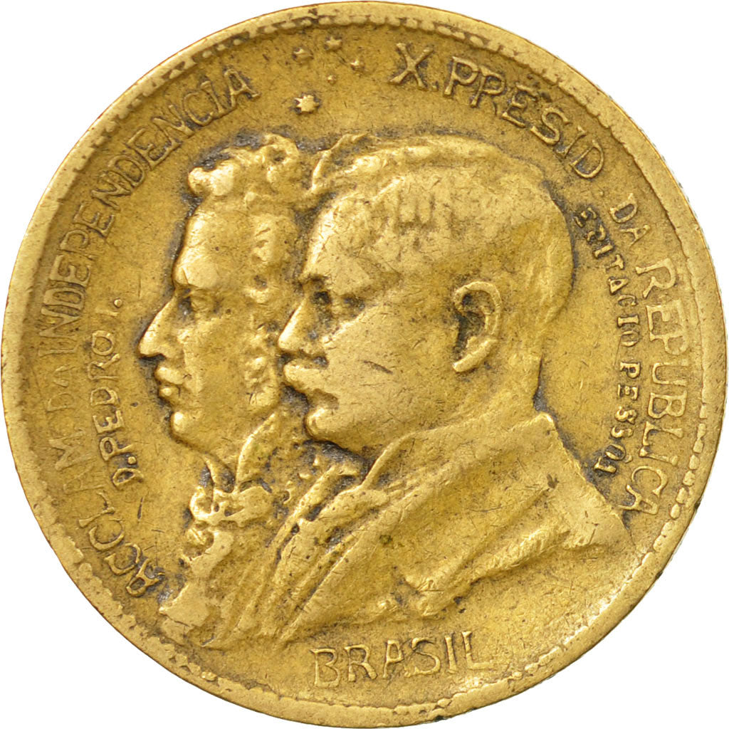 Coin, Brazil, 500 Reis, 1922, VF(30-35), Aluminum-Bronze, KM:521.1