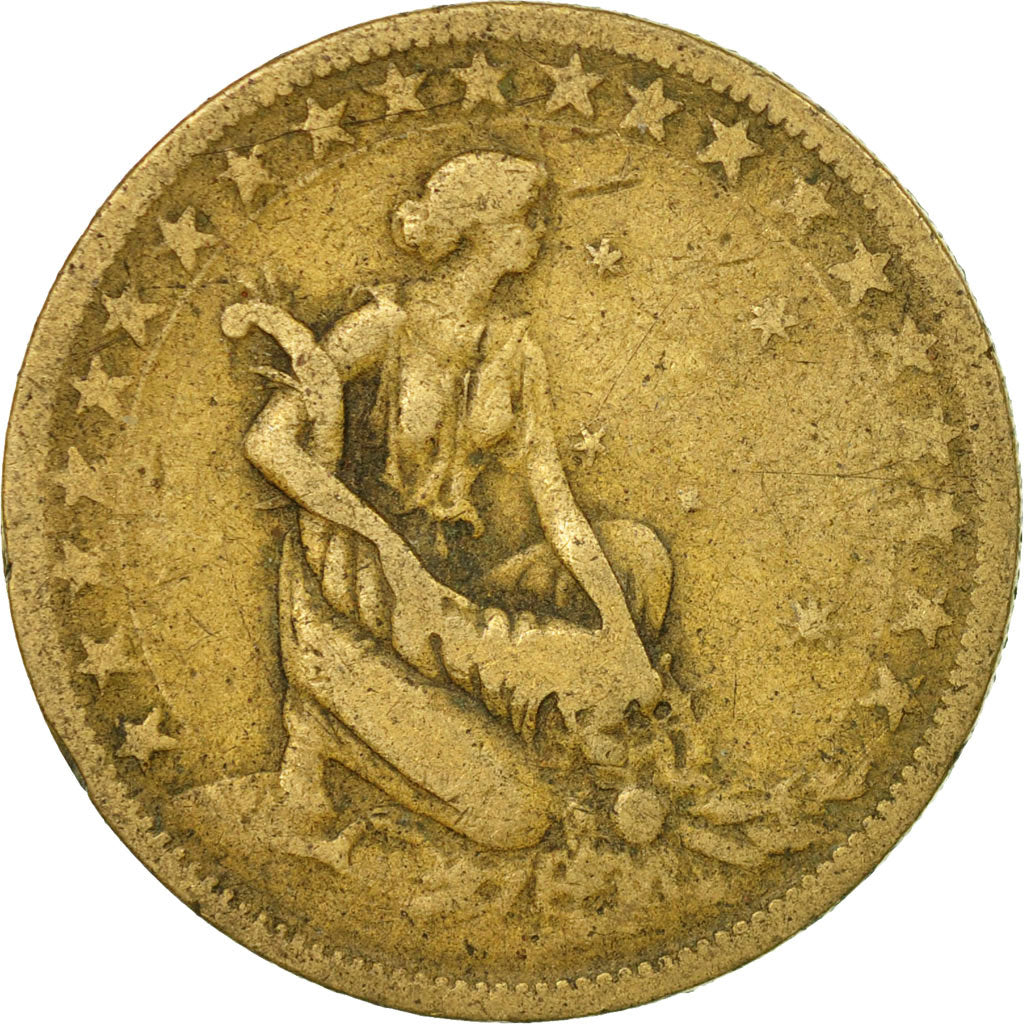 Moneta, Brasile, 1000 Reis, 1925, MB, Alluminio-bronzo, KM:525