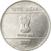 Moneta, INDIE-REPUBLIKA, 2 Rupees, 2007, EF(40-45), Stal nierdzewna, KM:327
