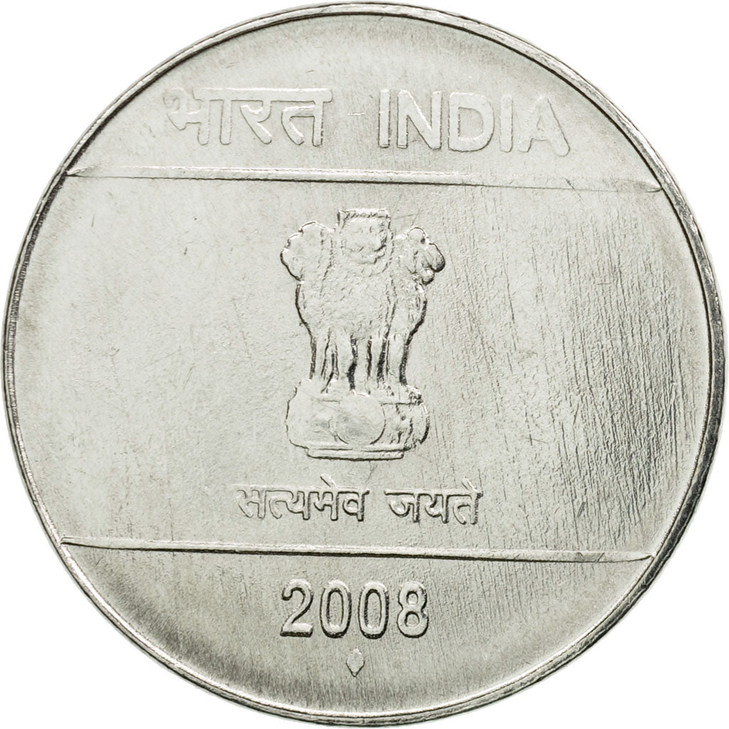 Coin, INDIA-REPUBLIC, Rupee, 2008, EF(40-45), Stainless Steel, KM:331