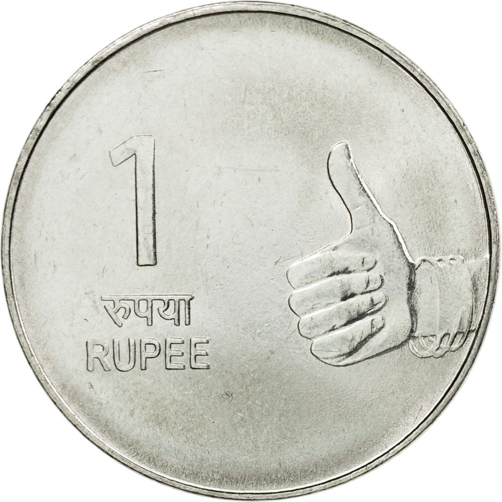Coin, INDIA-REPUBLIC, Rupee, 2008, EF(40-45), Stainless Steel, KM:331