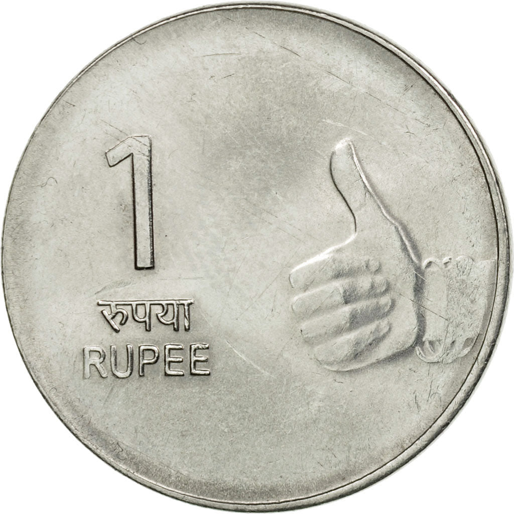 Coin, INDIA-REPUBLIC, Rupee, 2008, EF(40-45), Stainless Steel, KM:331