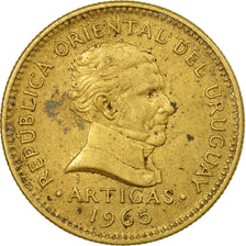 Coin, Uruguay, 10 Pesos, 1965, Santiago, EF(40-45), Aluminum-Bronze, KM:48