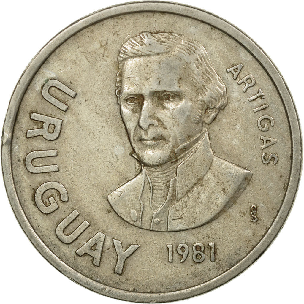 Coin, Uruguay, 10 Nuevos Pesos, 1981, Santiago, EF(40-45), Copper-nickel, KM:79
