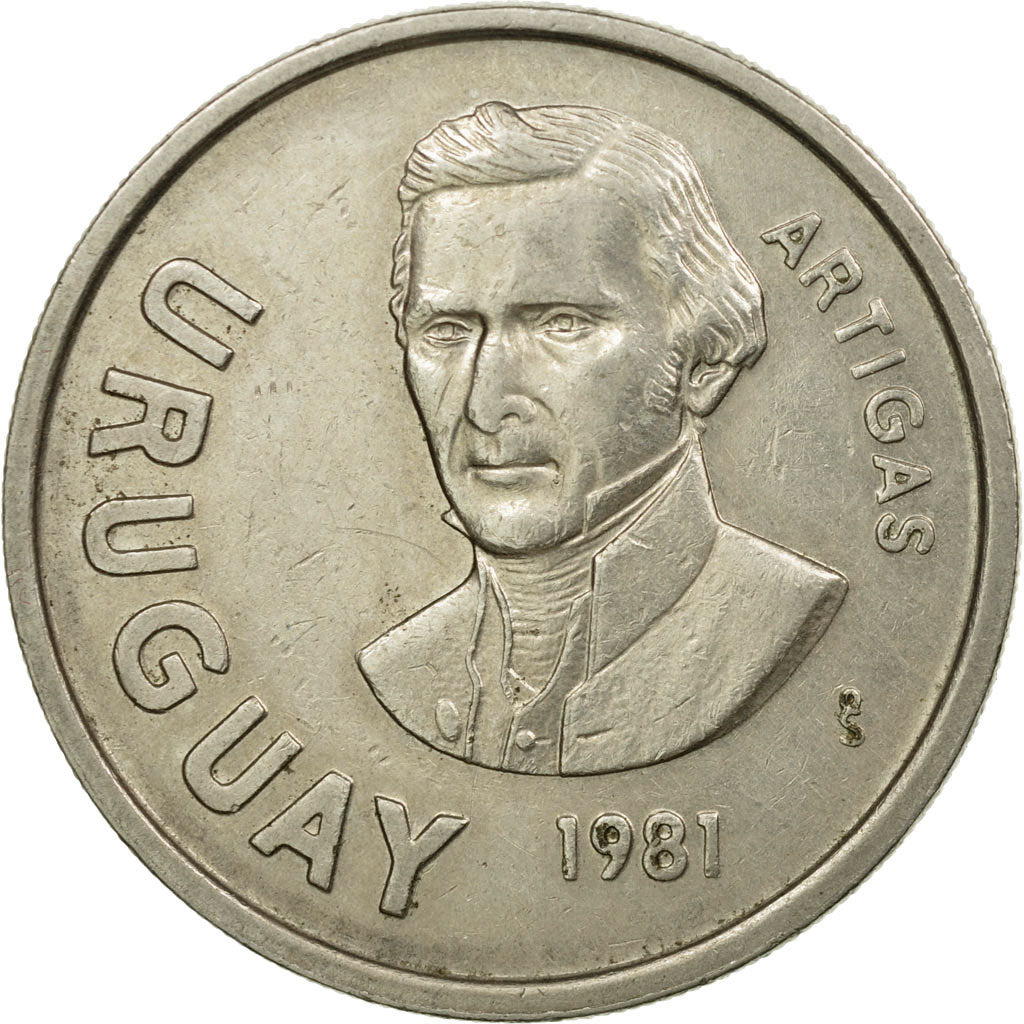 Coin, Uruguay, 10 Nuevos Pesos, 1981, Santiago, EF(40-45), Copper-nickel, KM:79