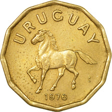 Coin, Uruguay, 10 Centesimos, 1976, Santiago, EF(40-45), Aluminum-Bronze, KM:66