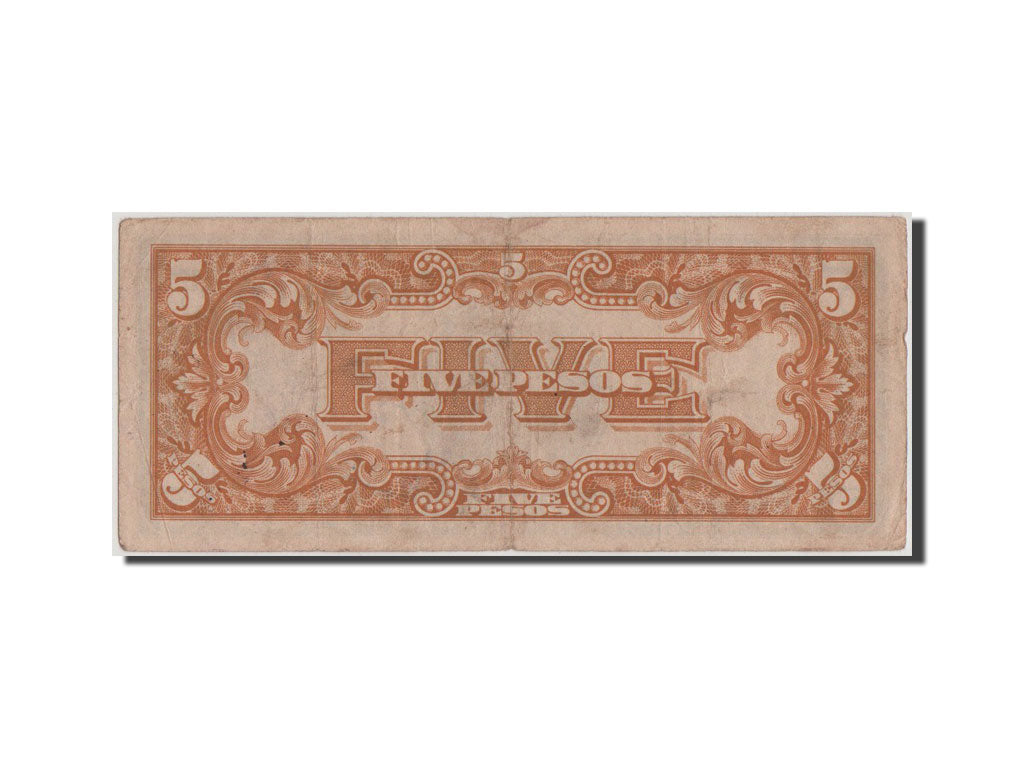 Philippines, 5 Pesos, 1942, KM #107a, VF(20-25), PD
