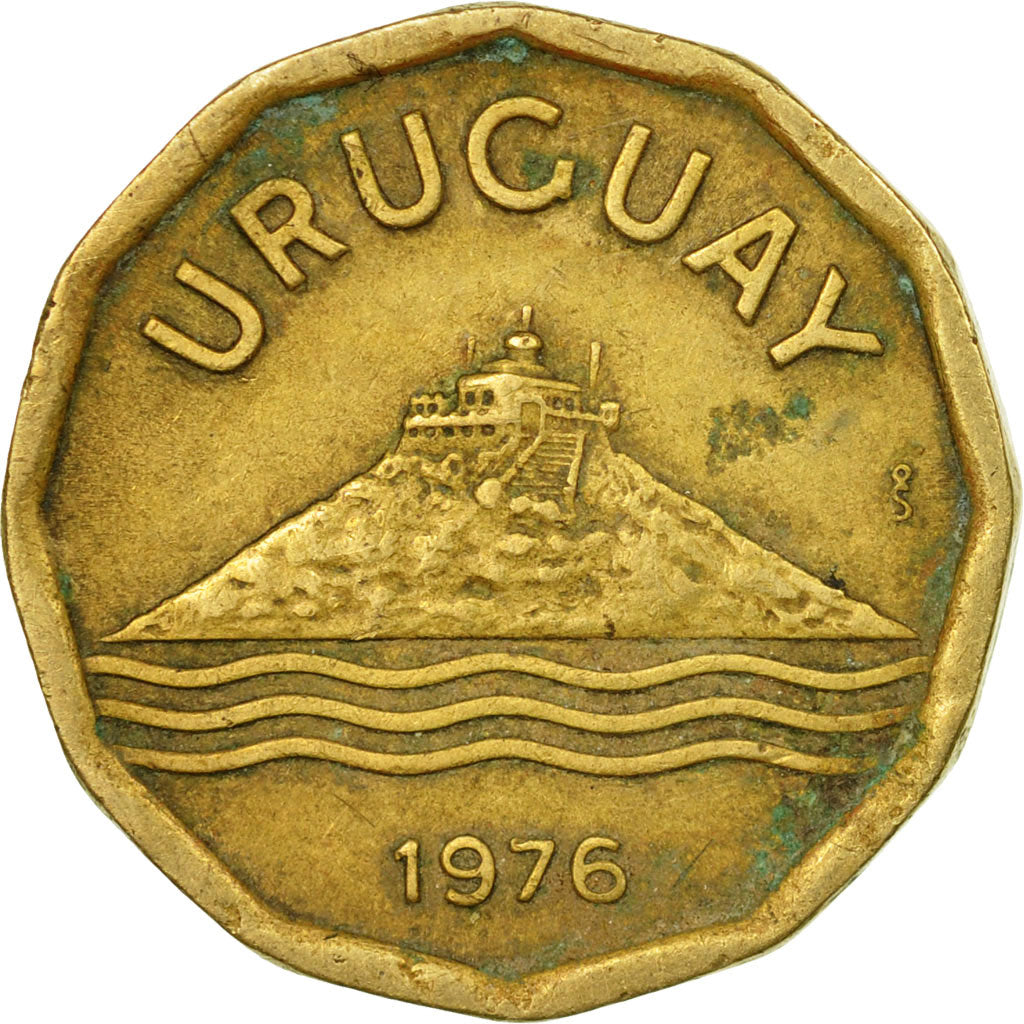 Coin, Uruguay, 20 Centesimos, 1976, Santiago, EF(40-45), Aluminum-Bronze, KM:67