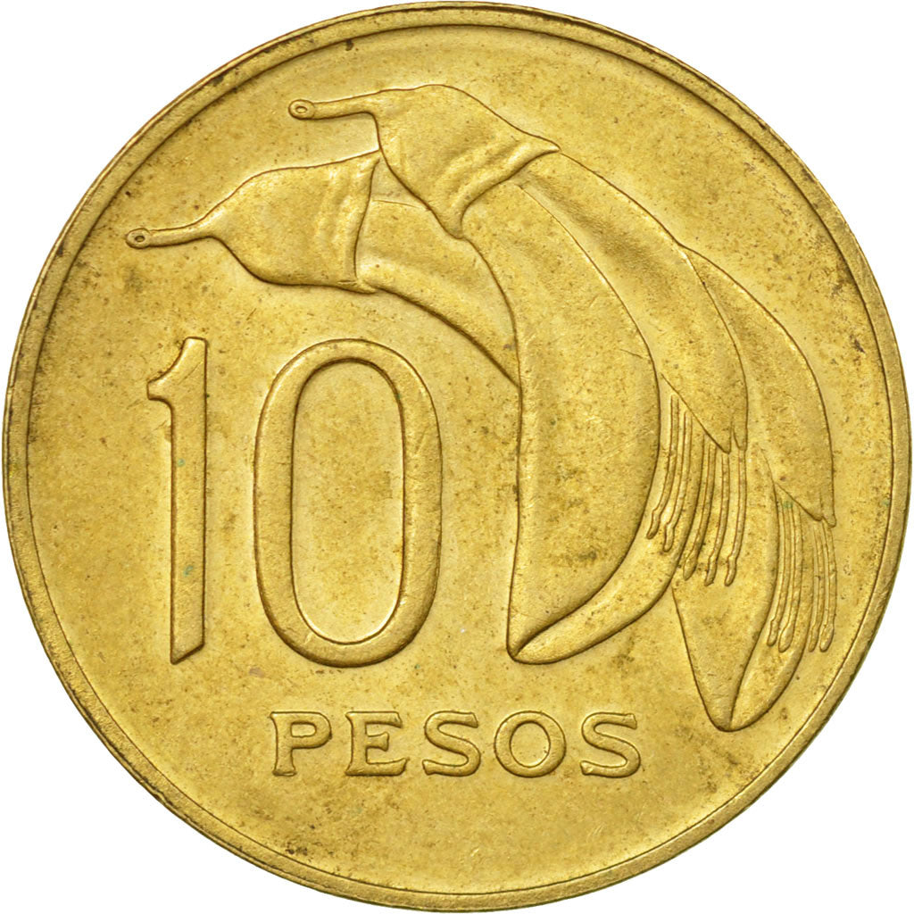 Monnaie, Uruguay, 10 Pesos, 1969, Santiago, TTB, Aluminum-Bronze, KM:54