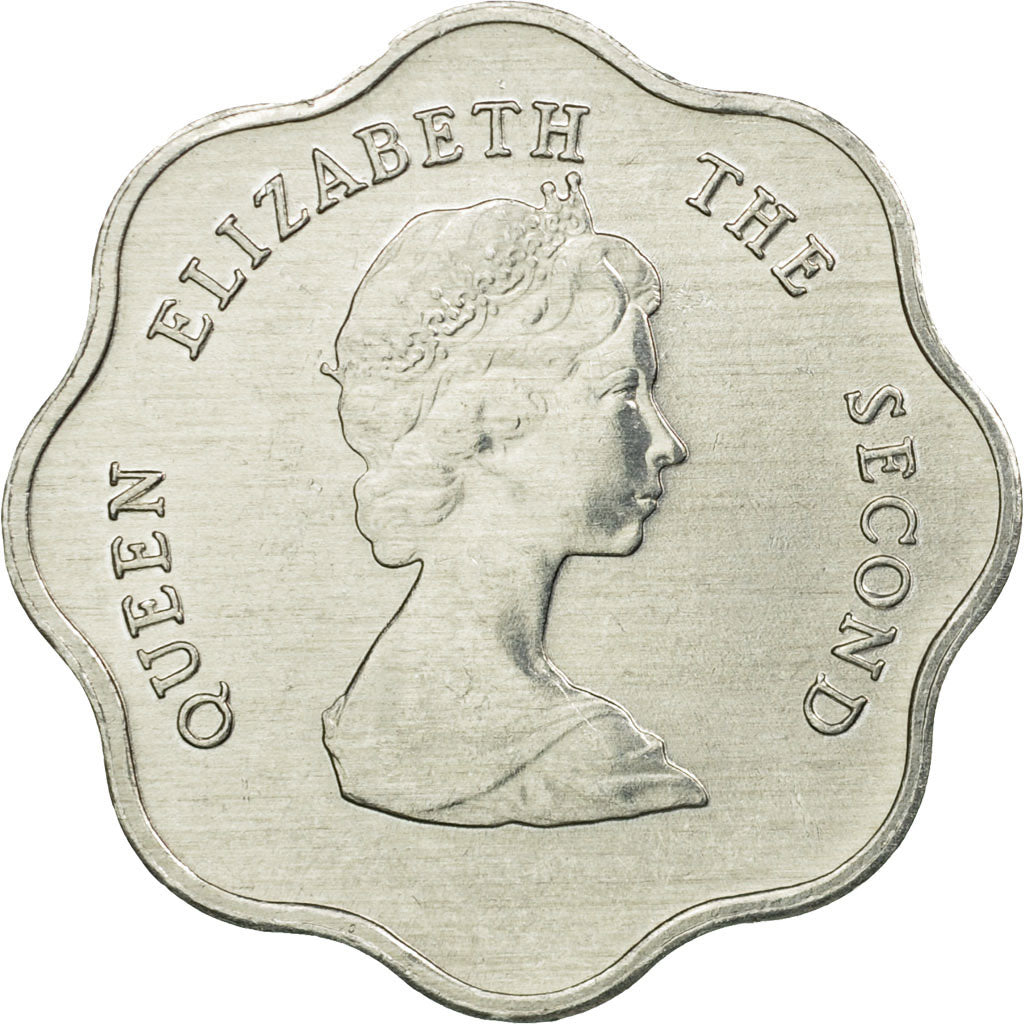 Coin, East Caribbean States, Elizabeth II, 5 Cents, 1989, EF(40-45), Aluminum