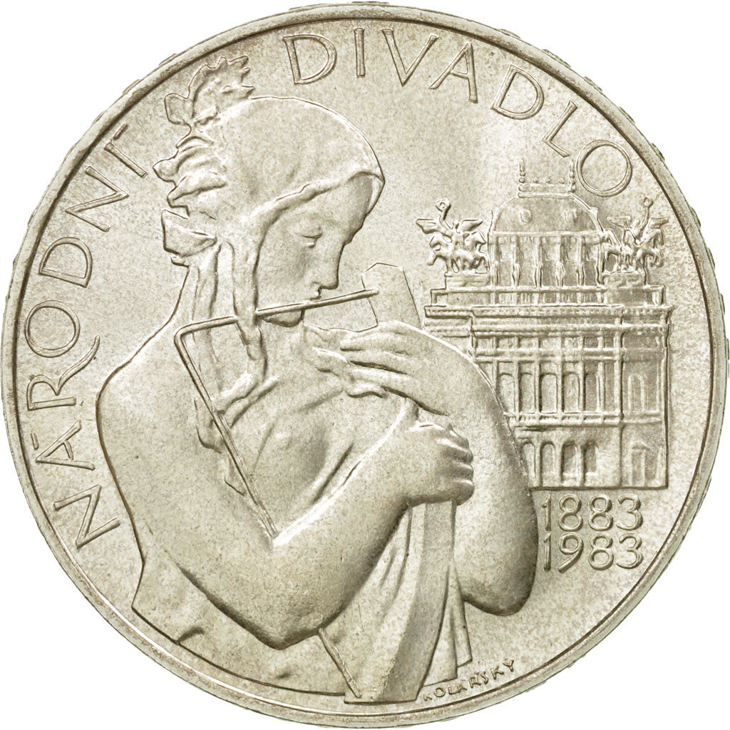 Coin, Czechoslovakia, 500 Korun, 1983, MS(63), Silver, KM:112